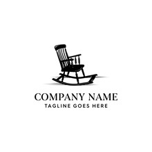 Rocking Chair Furniture Illustration Logo