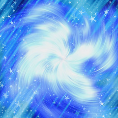 Wall Mural - white flash on dreamy stars background