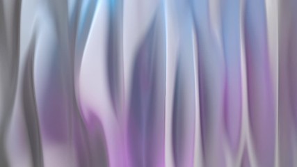 Poster - 3d smooth elegant render of wavy fliud surface. Bright light. Blue and purple colors. Loop animation