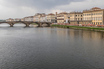 House in the docks of the river Arno