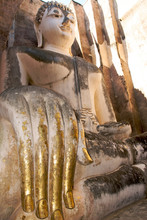 Buddha Statue In Wat Si Chum, Sukhothai Historical Park, Thailand