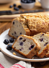 Wall Mural - Sliced Blueberry Streusel Loaf Bread