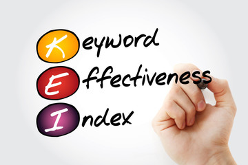 Poster - kei - keyword effectiveness index acronym, business concept background