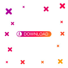 Poster - Color Download button with arrow icon isolated on white background. Upload button. Load symbol. Gradient random dynamic shapes. Vector Illustration