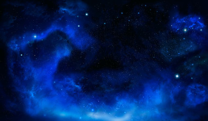 Wall Mural - beautiful universe background with stars, nebula and galaxy, deep space