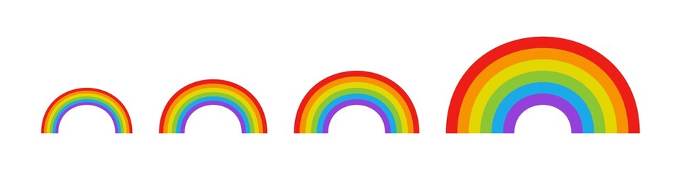 Poster - Rainbow illustration. Vector isolated design. Colorful flat cartoon vector illustration. Abstract concept icon. Web banner element.