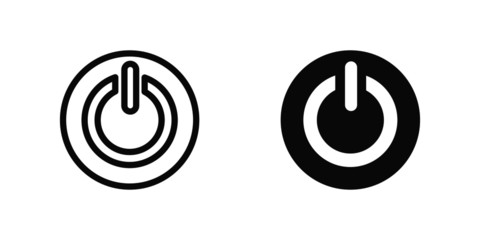 Poster - on and off button vector icon