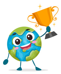 Poster - Mascot Earth World Champion Illustration