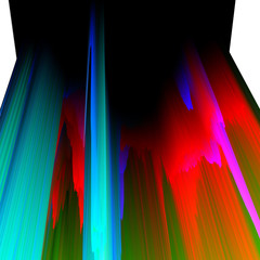 Poster - Abstract 3D explosion illustration. Colorful graphic design. Digital art. Creative  background.