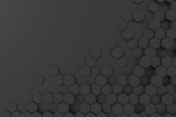 Wall Mural - abstract background of hexagon. 3d rendering.