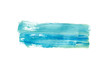canvas print picture - Blauer Pinselstrich mit Wasserfarben isoliert auf weißem Hintergrund