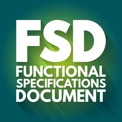 Aufkleber - FSD - Functional Specifications Document, concept background