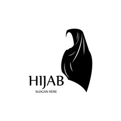 hijab women black silhouette vector icons app-vector