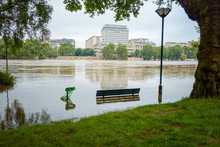 Flooded Park In City