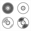 © Ajay Shrivastava - Vinyl Record Icon, Phonograph Record Icon, Gramophone Record, Vinyl Disk, Audio Disk