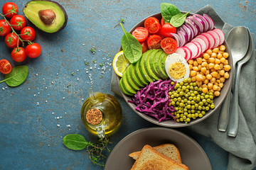 Canvas Print - Lunch vegan bowl