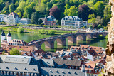 Fototapeta  - Die alte Brücke in Heidelberg mit wenig Touristen wegen der Corona Pandemie