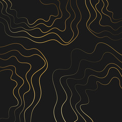 Sticker - Black and gold paper cut wallpaper