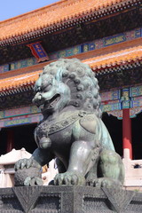 Canvas Print - Lion de la Cité Interdite à Pékin, Chine