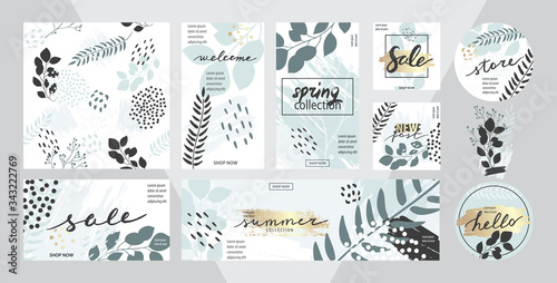Fotografía Template for wedding, advertising banners, invitations, posts, covers, business
