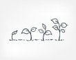 plant growing line art doodle vector symbol sign concept