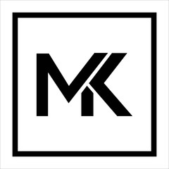 Wall Mural - MK Letter Logo Design Template Vector
