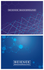 Wall Mural - two colors science backgrounds with lines structures