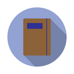 Aufkleber - colored notebook long shadow icon. Simple color vector of web icons for ui and ux, website or mobile application
