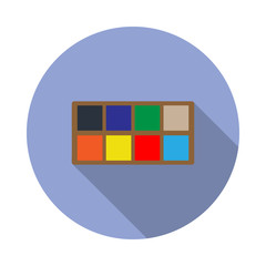 Aufkleber - colored color palette long shadow icon. Simple color vector of web icons for ui and ux, website or mobile application
