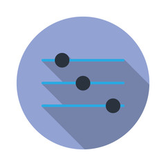 Aufkleber - colored equalizer long shadow icon. Simple color vector of web icons for ui and ux, website or mobile application