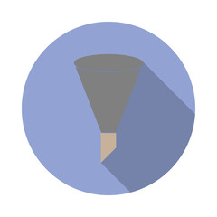 Poster - colored water filter long shadow icon. Simple color vector of web icons for ui and ux, website or mobile application