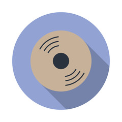 Aufkleber - colored CD disk long shadow icon. Simple color vector of web icons for ui and ux, website or mobile application