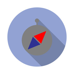 Aufkleber - colored compass long shadow icon. Simple color vector of web icons for ui and ux, website or mobile application