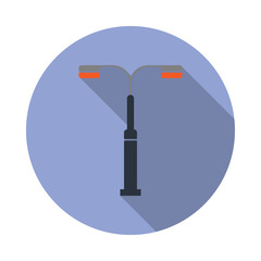 Aufkleber - colored street light long shadow icon. Simple color vector of web icons for ui and ux, website or mobile application