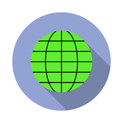 Aufkleber - globe colored long shadow icon. Simple color vector of space icons for ui and ux, website or mobile application