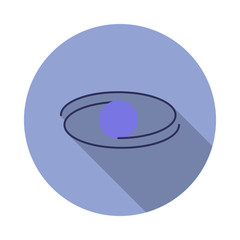 Aufkleber - galaxy colored long shadow icon. Simple color vector of space icons for ui and ux, website or mobile application
