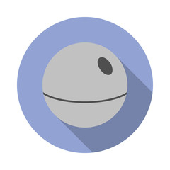 Aufkleber - planet colored long shadow icon. Simple color vector of space icons for ui and ux, website or mobile application
