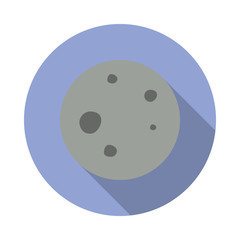 Aufkleber - moon colored long shadow icon. Simple color vector of space icons for ui and ux, website or mobile application