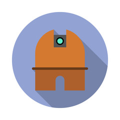 Aufkleber - observatory colored long shadow icon. Simple color vector of space icons for ui and ux, website or mobile application