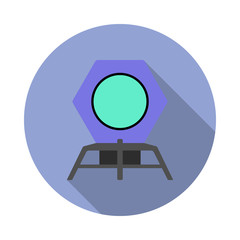 Aufkleber - moon-rover colored long shadow icon. Simple color vector of space icons for ui and ux, website or mobile application