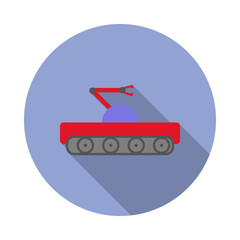 Aufkleber - rover colored long shadow icon. Simple color vector of space icons for ui and ux, website or mobile application