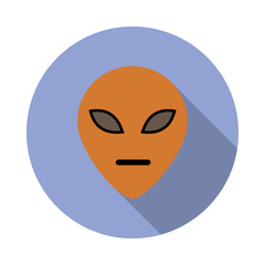 Aufkleber - alien colored long shadow icon. Simple color vector of space icons for ui and ux, website or mobile application