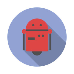 Aufkleber - robot colored long shadow icon. Simple color vector of space icons for ui and ux, website or mobile application
