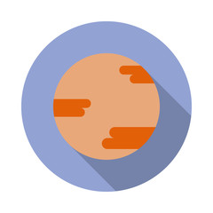 Aufkleber - planet colored long shadow icon. Simple color vector of space icons for ui and ux, website or mobile application