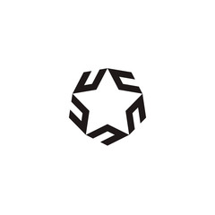 Wall Mural - star logo element vector emblem modern design