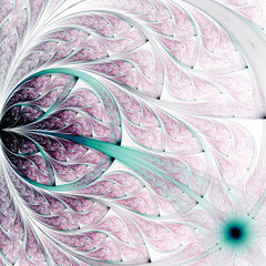 Wall Mural - abstract fractal leafy texture, digital artwork for creative graphic design
