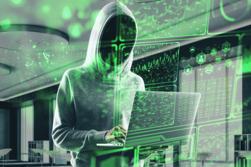 Leinwandbilder - Web safety and cyberspace concept