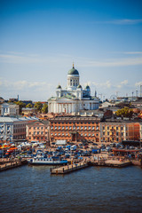 summer panorama of helsinki, finland