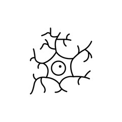 Poster - Dendrites, nerve, cell icon. Simple line, outline vector elements of neurology for ui and ux, website or mobile application