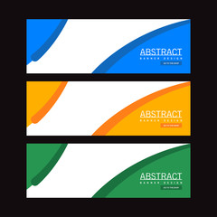 Wall Mural - Abstract Banner Template Design. Horizontal header, web banner. Social Media Cover, poster. Vector abstract geometric design banner web template. Vector illustration